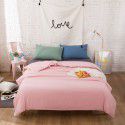 Simple bedding home textile New Nordic mix and match solid color super soft cotton fitted sheet four piece set bed sheet three piece set 