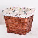 Willow woven large dirty clothes storage basket Home toys sundries storage basket Square rattan woven storage basket Straw woven storage basket