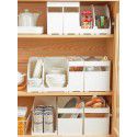 Japanese kitchen storage box, cabinet, partition bag, storage basket, bowl, plate, cooking utensils, storage box, plastic shelf 