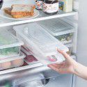 Rectangle transparent refrigerator fresh-keeping box cabinet grain storage plastic box can be frozen with waterproof layer