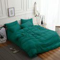 Spring New Nordic simple super soft bedding solid color double-sided frosted four piece set plain home textile 