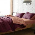 Nordic new ins super soft matte bedding fitted sheet four piece set plain color double combed home textile solid color three piece set 