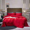 Nordic Wind Network Red 60 Thread Count Satin ins 4-Piece Full Cotton Fitted Sheet Sheet Cover Bedding 