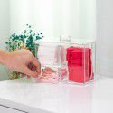 Cosmetic cotton table storage box Dressing table makeup compartment storage cotton swab transparent plastic finishing box wholesale 