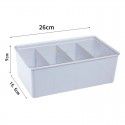 Transparent desktop compartment cosmetic storage box Multi functional sundries separation and sorting box Refrigerator storage with cover 