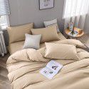 Nordic new ins super soft matte bedding fitted sheet four piece set plain color double combed home textile solid color three piece set 