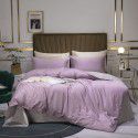 Luxurious 60 Thread Count Cotton Satin 4-Piece Set All Cotton Simple Pure Color Home Textile Quilt Cover Sheet Bedding 