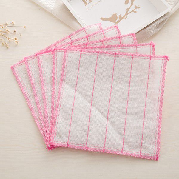 Yiyuan store specially approved Baijie dishwashing cloth, 5 layers of 30 * 30 wood fiber dishwashing towel, oil-free cotton cloth 