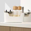 Multi functional hanging storage rack Sticking wall mounted storage box Bathroom cosmetics sundries sorting box Cabinet door storage 