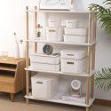 Simple household storage box desktop storage basket wardrobe clothes drawer sorting box cosmetics cabinet storage box 