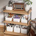 Kitchen folding storage basket Plastic bath basket Bathroom sundries storage basket Desktop storage basket 