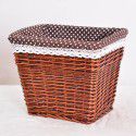 Willow woven large dirty clothes storage basket Home toys sundries storage basket Square rattan woven storage basket Straw woven storage basket