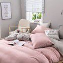 Nordic new ins super soft matte bedding fitted sheet four piece set plain color double combed home textile solid color three piece set 