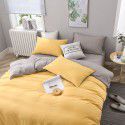 Spring New Nordic simple super soft bedding solid color double-sided frosted four piece set plain home textile 