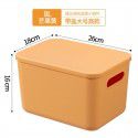 Macaron color sundries storage box, snack storage basket, plastic household cleaning, kitchen storage basket, classroom bookcase