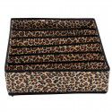 Foldable new material non-woven underwear storage box bra storage and finishing box leopard pattern fabric storage box 