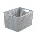 Meianju rattan storage basket plastic large storage basket hollowed-out bedroom sorting basket children's toy storage supplies