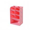 Oblique plug-in pen container Plastic storage box Transparent multi grid pen holder Storage creative makeup pen container Desktop children's four grid 