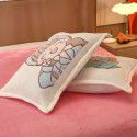 Micro business explosion large version cartoon snowflake velvet four piece set coral velvet winter Plush quilt cover bed sheet double-sided flannel 