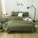 Nordic new ins super soft matte bedding fitted sheet four piece set plain color double combed home textile solid color three piece set 