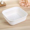 Plastic drainage basket desktop storage basket vegetable water fruit basket kitchen storage basket square washing basket wholesale 