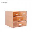 Simple drawer storage box Student desktop makeup box Transparent partition plastic storage jewelry arrangement shelf 