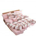 Four piece set of all cotton, pure cotton, Japanese washed cotton bedding, autumn net red quilt cover bed, single dormitory, three piece set 