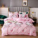 Supply bedding home textile autumn and winter thickened frosted emerald cotton four piece quilt cover three piece fitted sheet set 