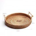 Vietnamese rattan woven hand-woven storage basket Snack bread picnic basket Table top storage basket Portable storage basket