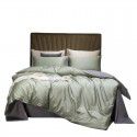 Luxurious 60 Thread Count Cotton Satin 4-Piece Set All Cotton Simple Pure Color Home Textile Quilt Cover Sheet Bedding 