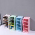 Oblique plug-in pen container Plastic storage box Transparent multi grid pen holder Storage creative makeup pen container Desktop children's four grid 