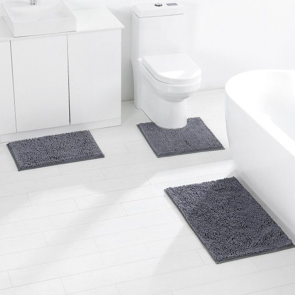 Amazon Hot Sale Chenille Floor Mat Long Wool Toilet Floor Mat Bathroom Absorbent Carpet Factory Direct Sale Can Be Issued 