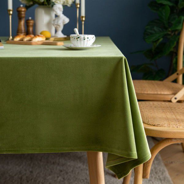 Avocado retro tablecloth light silk flannelette green tablecloth rectangular home table cloth tea table thickened 