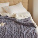 Autumn and Winter Pure Tuff Cashmere Lamb Blanket Double layer Leisure ins Wind Cover Blanket Jacquard Gift Blanket Wholesale 