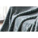 180 * 200 thick foreign trade dark green printing flannel blanket sofa thick nap blanket bed sheet 